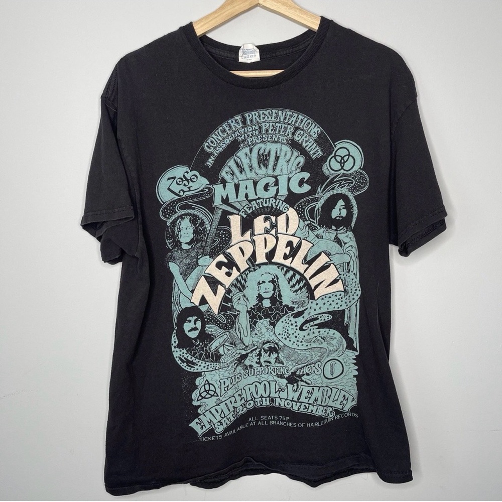 Vintage men’s black LED zeppelin band concert tee t shirt - Picture 1 of 5